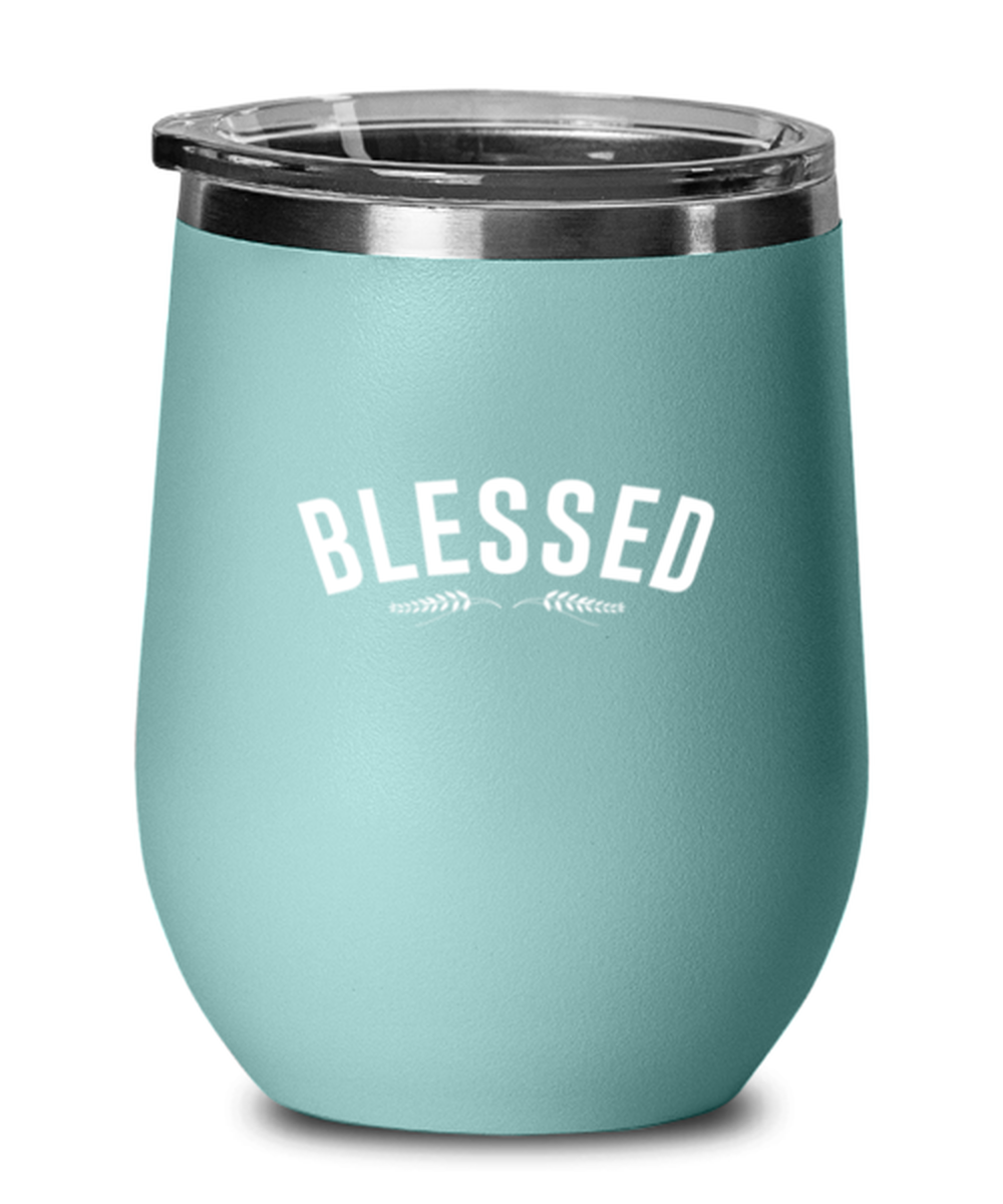 Blessed 2, teal drinkware metal glass. Model 60063