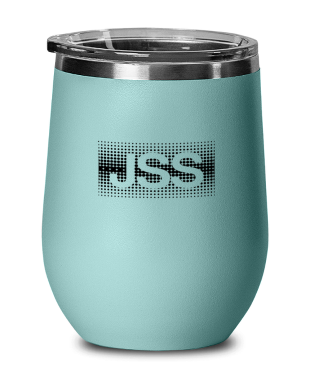 Jss, teal drinkware metal glass. Model 60063