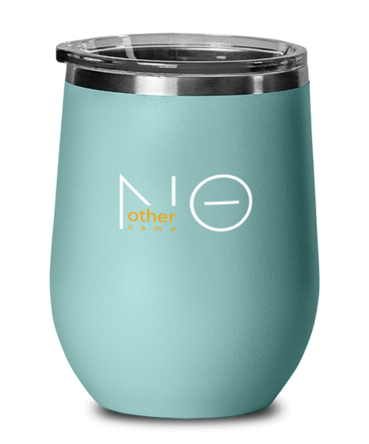 No Other Name, teal drinkware metal glass. Model 60063