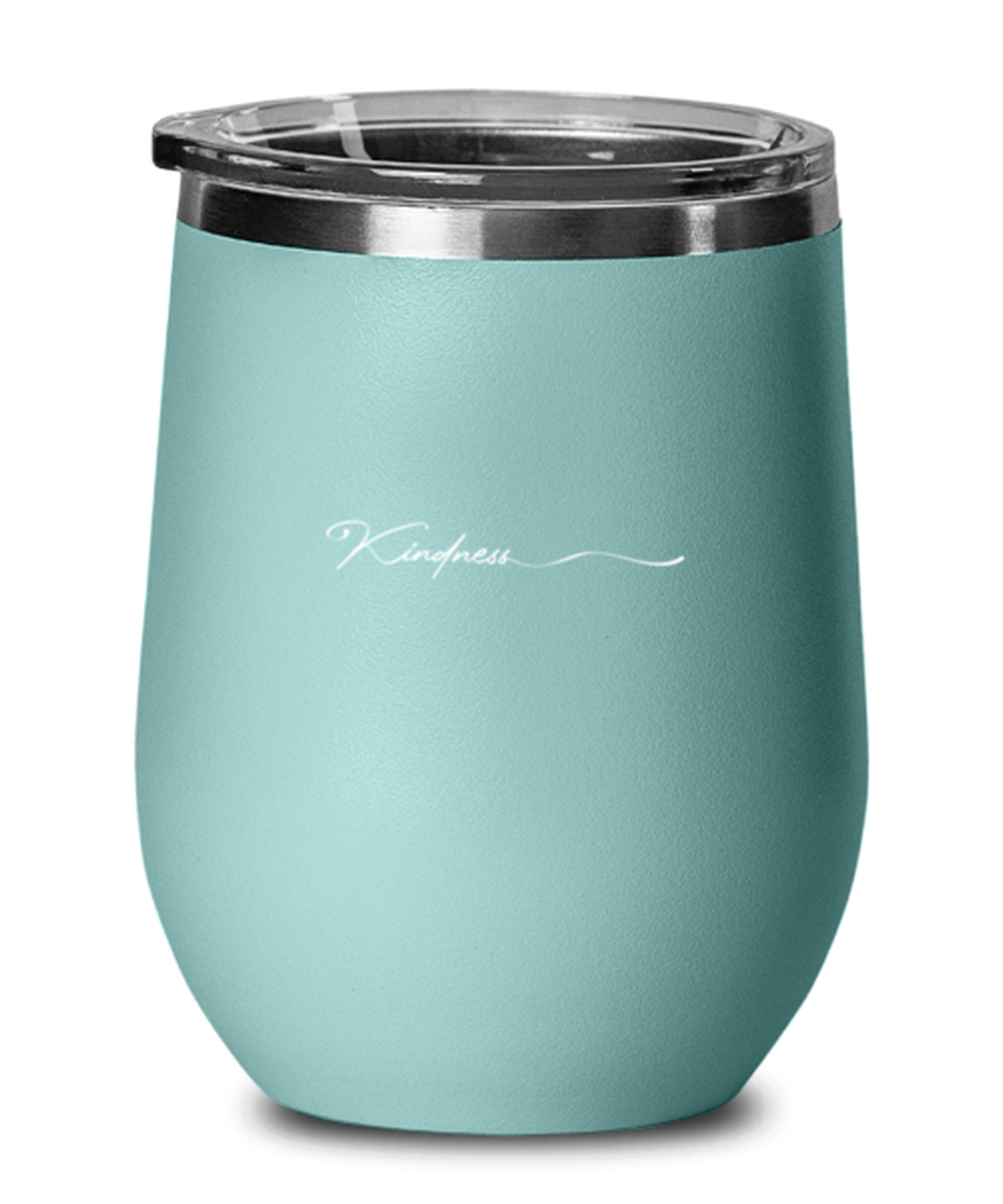 Kindness, teal drinkware metal glass. Model 60063