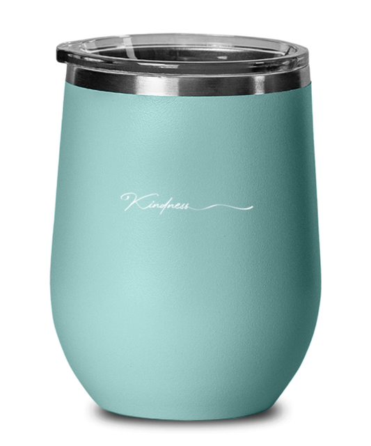 Kindness, teal drinkware metal glass. Model 60063