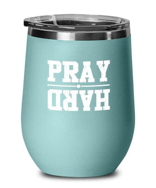Pray, teal drinkware metal glass. Model 60063