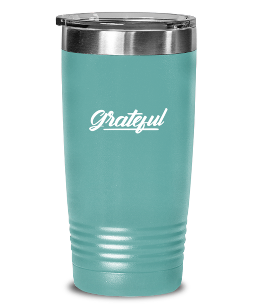 Grateful, teal tumbler. Model 60064