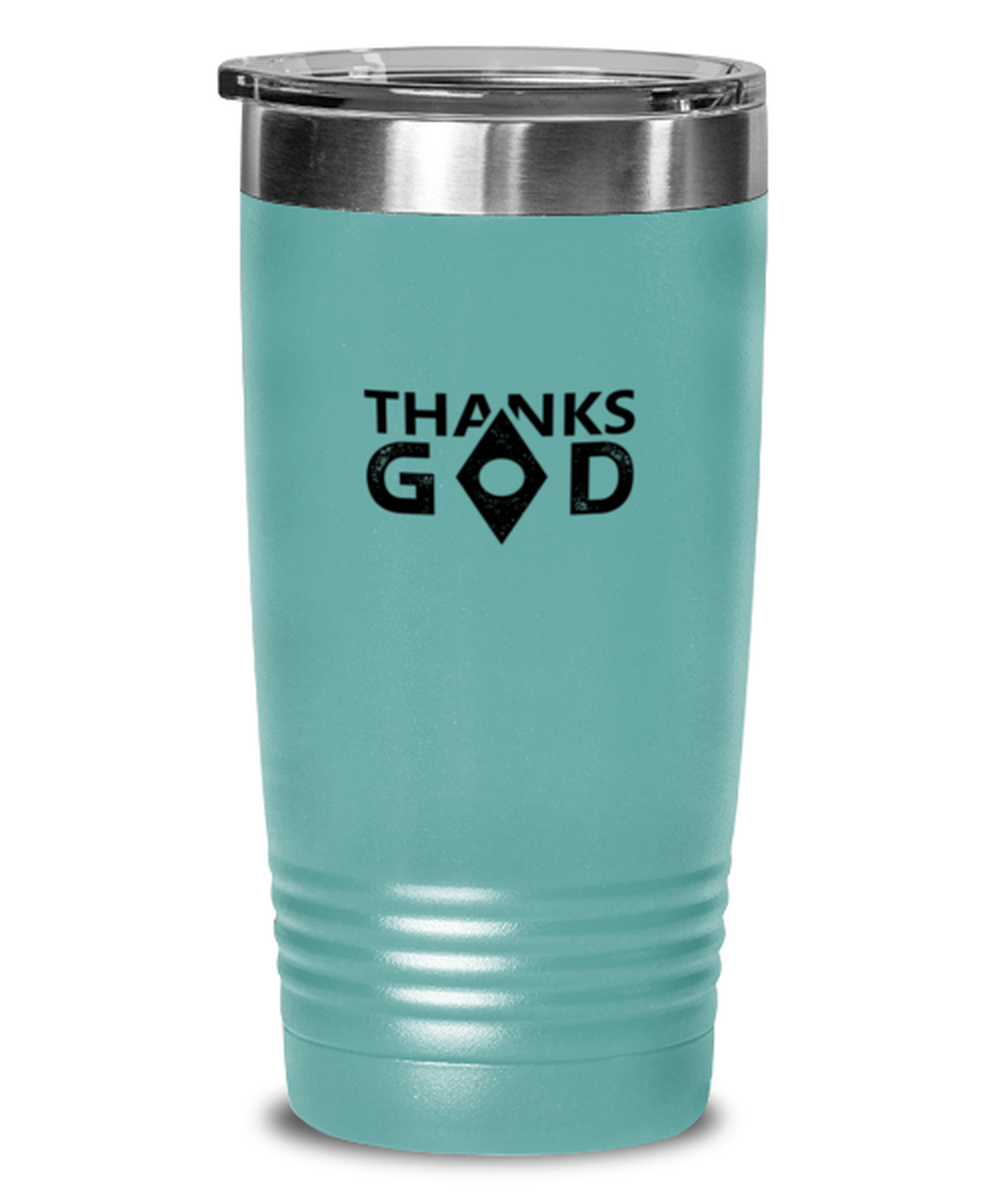 Thanks God, teal tumbler. Model 60064