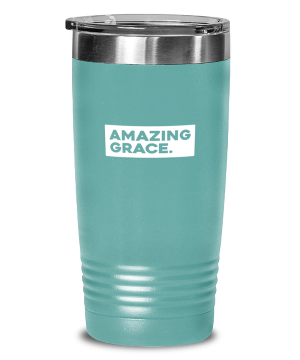 Amazing Grace 2, teal tumbler. Model 60064