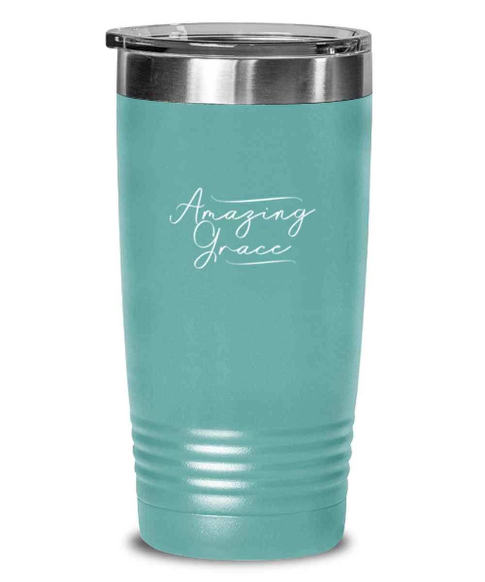 Amazing Grace 3, teal tumbler. Model 60064