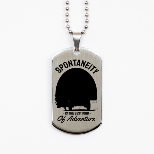 Stay Wild,  Silver Dog Tag. Model 60067