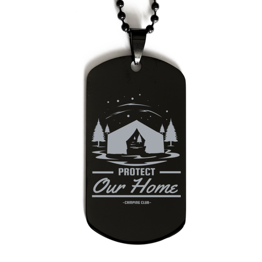 Protect Our Home,  Black Dog Tag. Model 60068