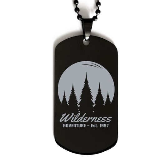 Wilderness Adventures,  Black Dog Tag. Model 60068