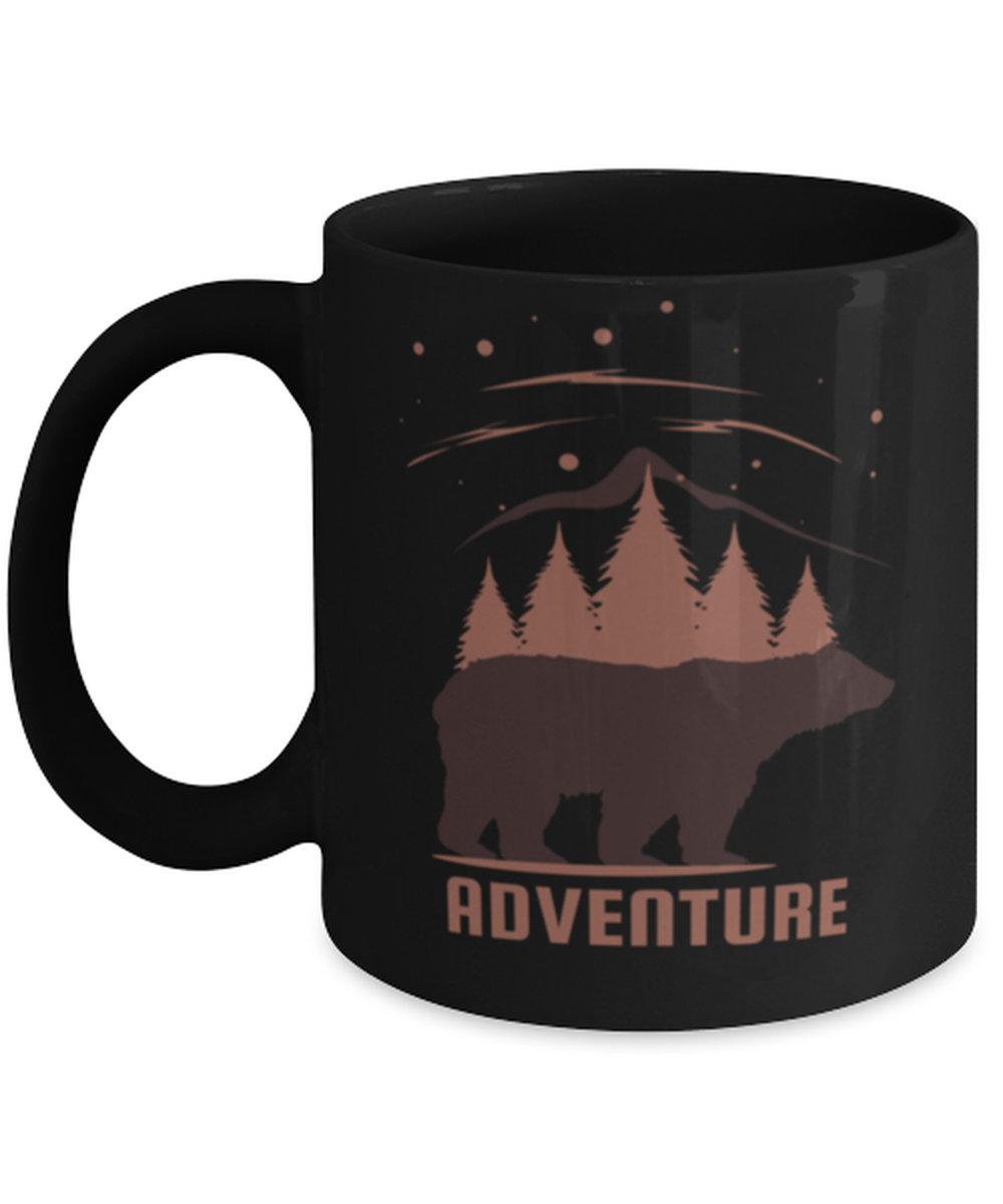 Adventure is Waiting for You There, black Coffee Mug, Coffee Cup 11oz. Model 60071