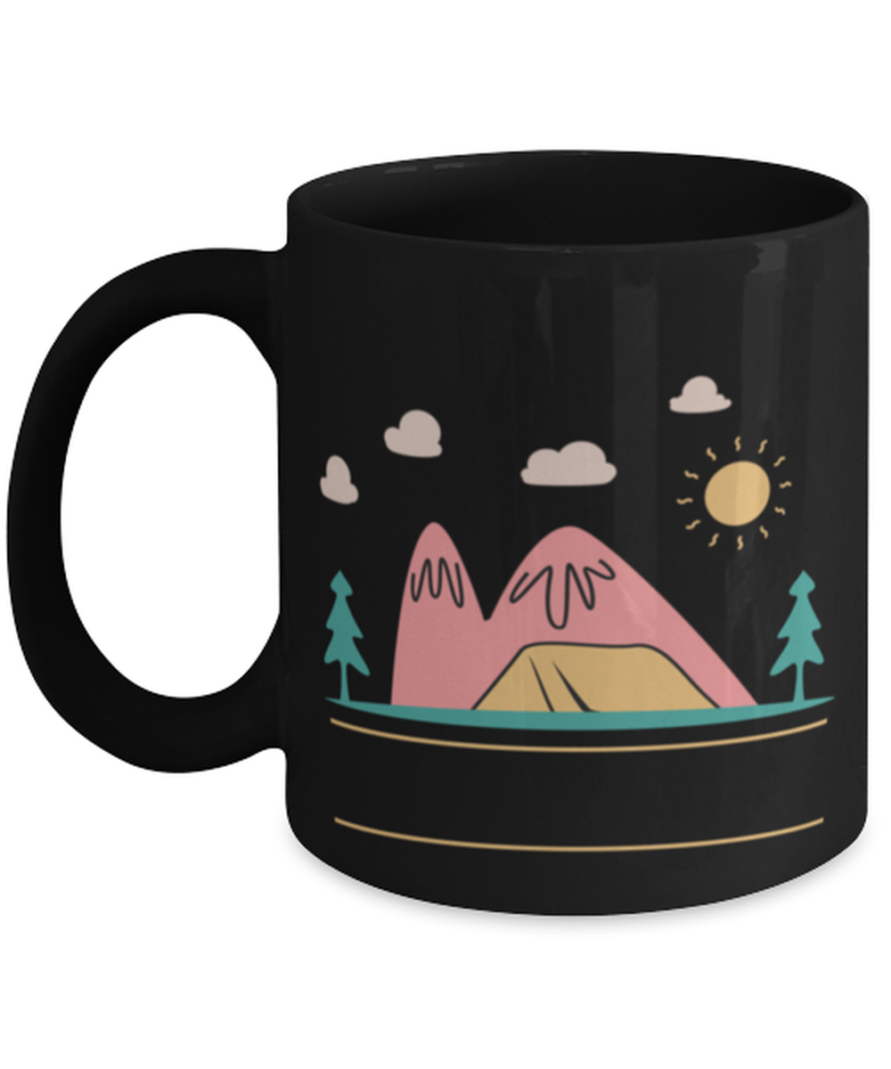 Campfire, black Coffee Mug, Coffee Cup 11oz. Model 60071