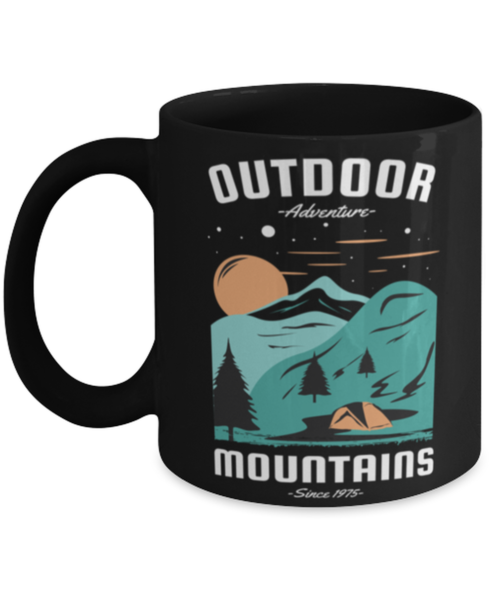 Outdoor Adventure, black Coffee Mug, Coffee Cup 11oz. Model 60071