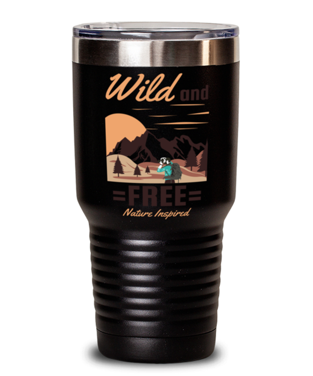 Wild and Free, black Tumbler 30oz. Model 60071