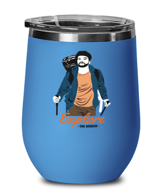 Explore the Unseen, blue Wineglass. Model 60072