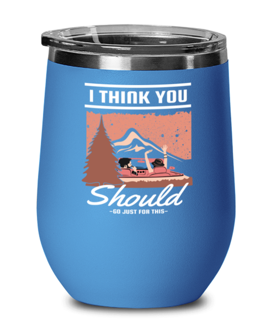 I think You should Go Just for This, blue Wineglass. Model 60072