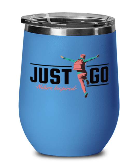 Just Go, blue Wineglass. Model 60072