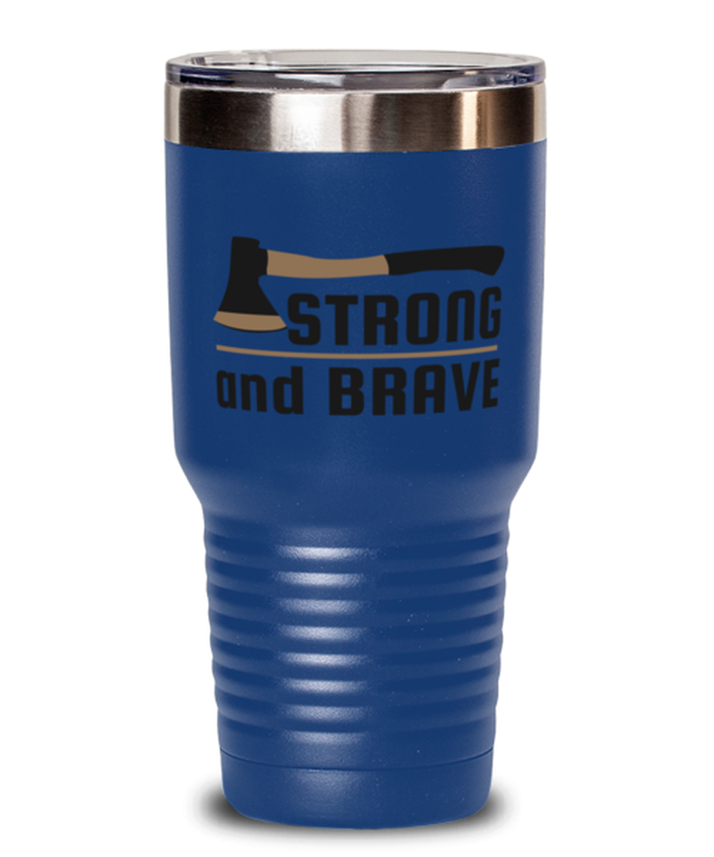 Strong and Brave, blue Tumbler 30oz. Model 60071