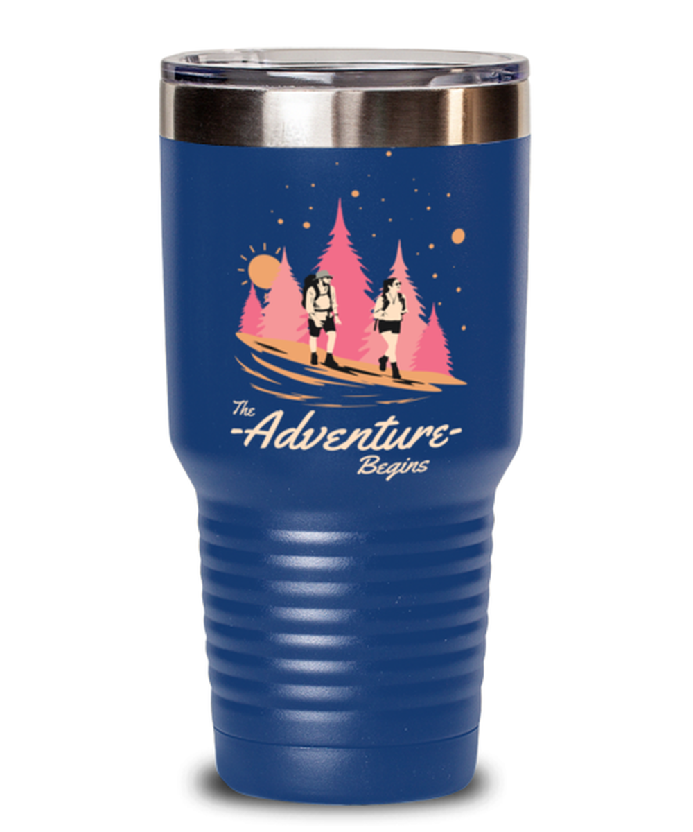 The Adventure Begins, blue Tumbler 30oz. Model 60071