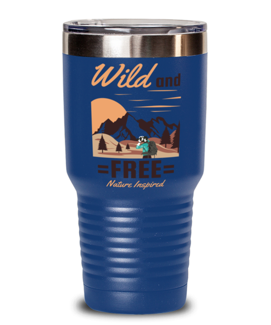 Wild and Free, blue Tumbler 30oz. Model 60071