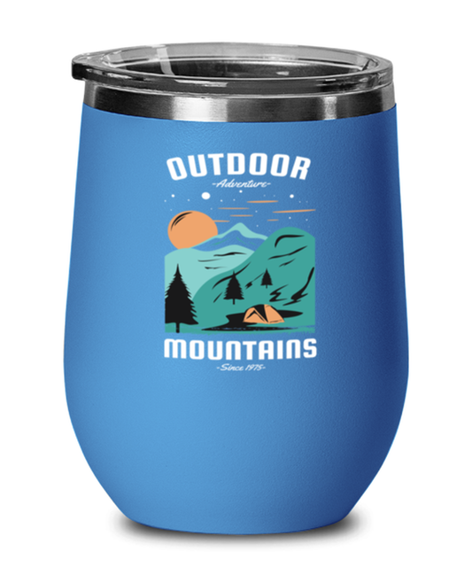 Outdoor Adventure, blue Wineglass. Model 60072