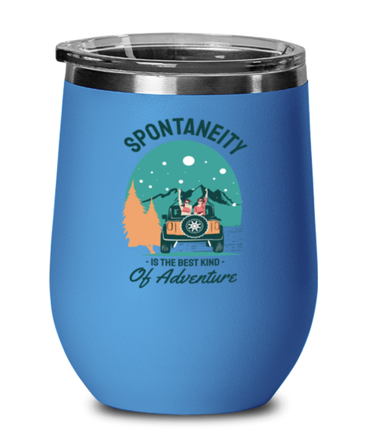 Stay Wild, blue Wineglass. Model 60072