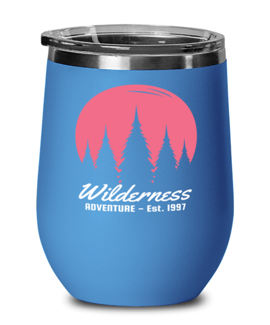 Wilderness Adventures, blue Wineglass. Model 60072