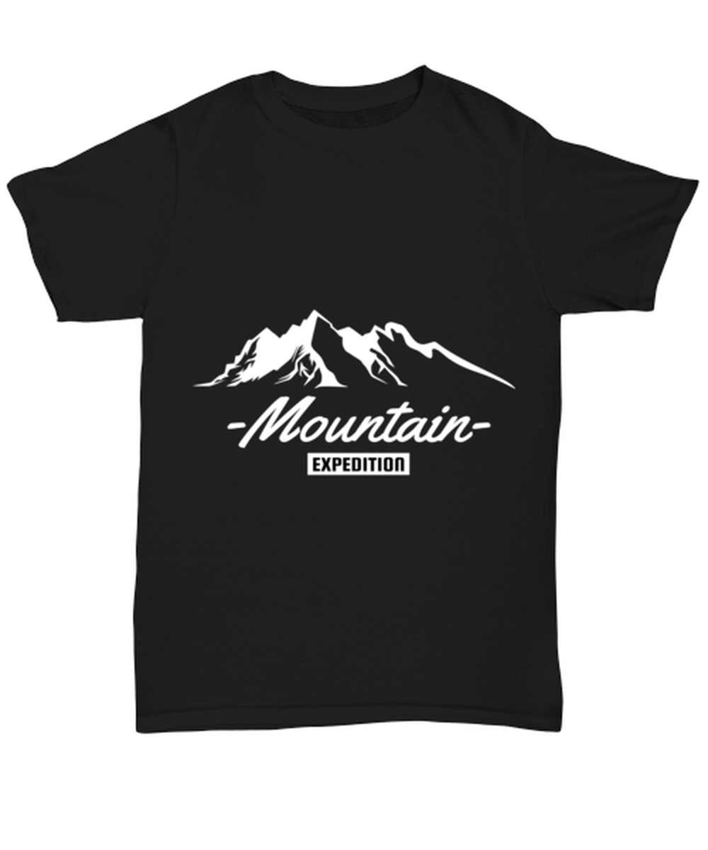 Mountain Expedition, black Unisex Tee. Model 60073