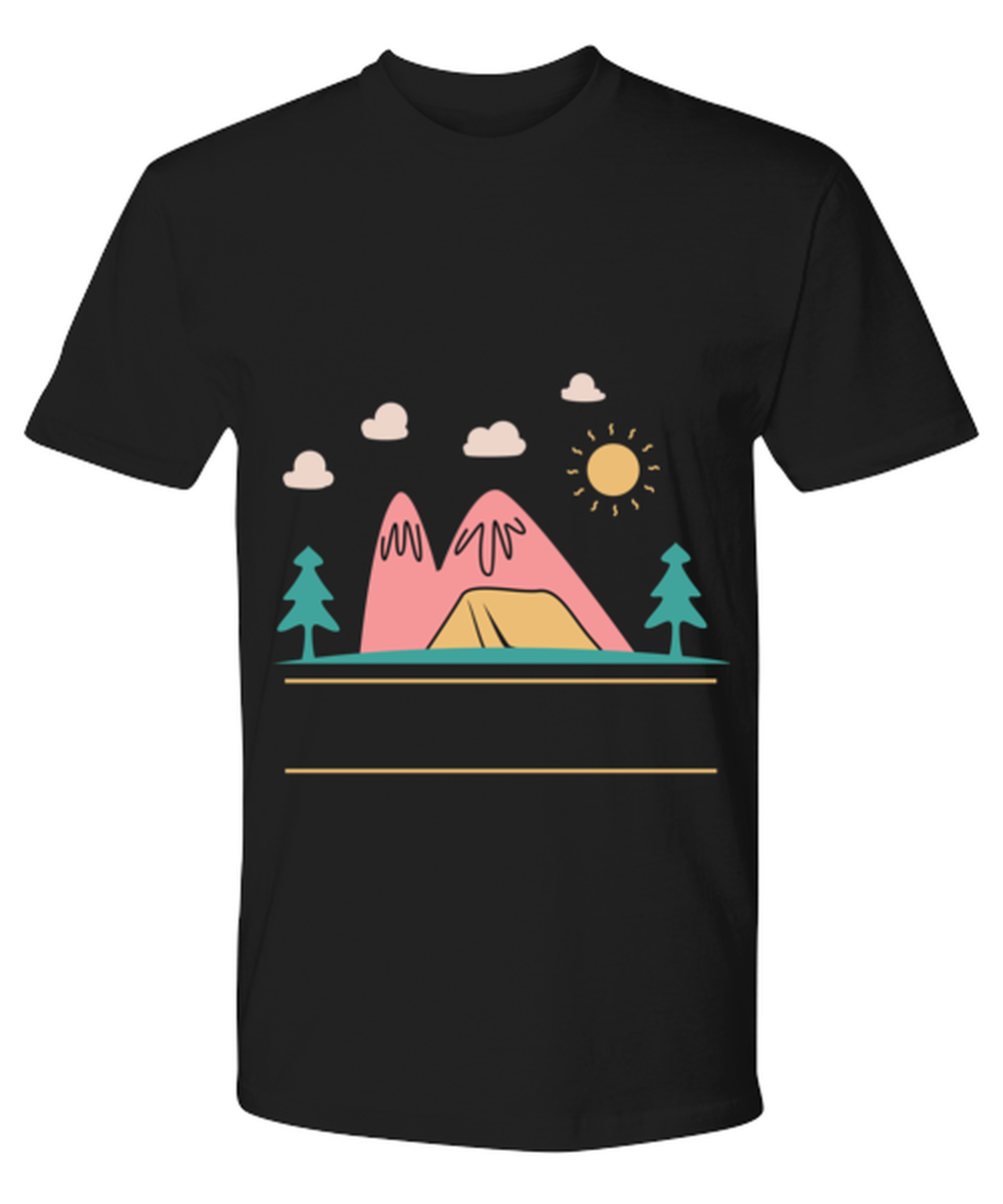 Campfire, black Premium Tee. Model 60073