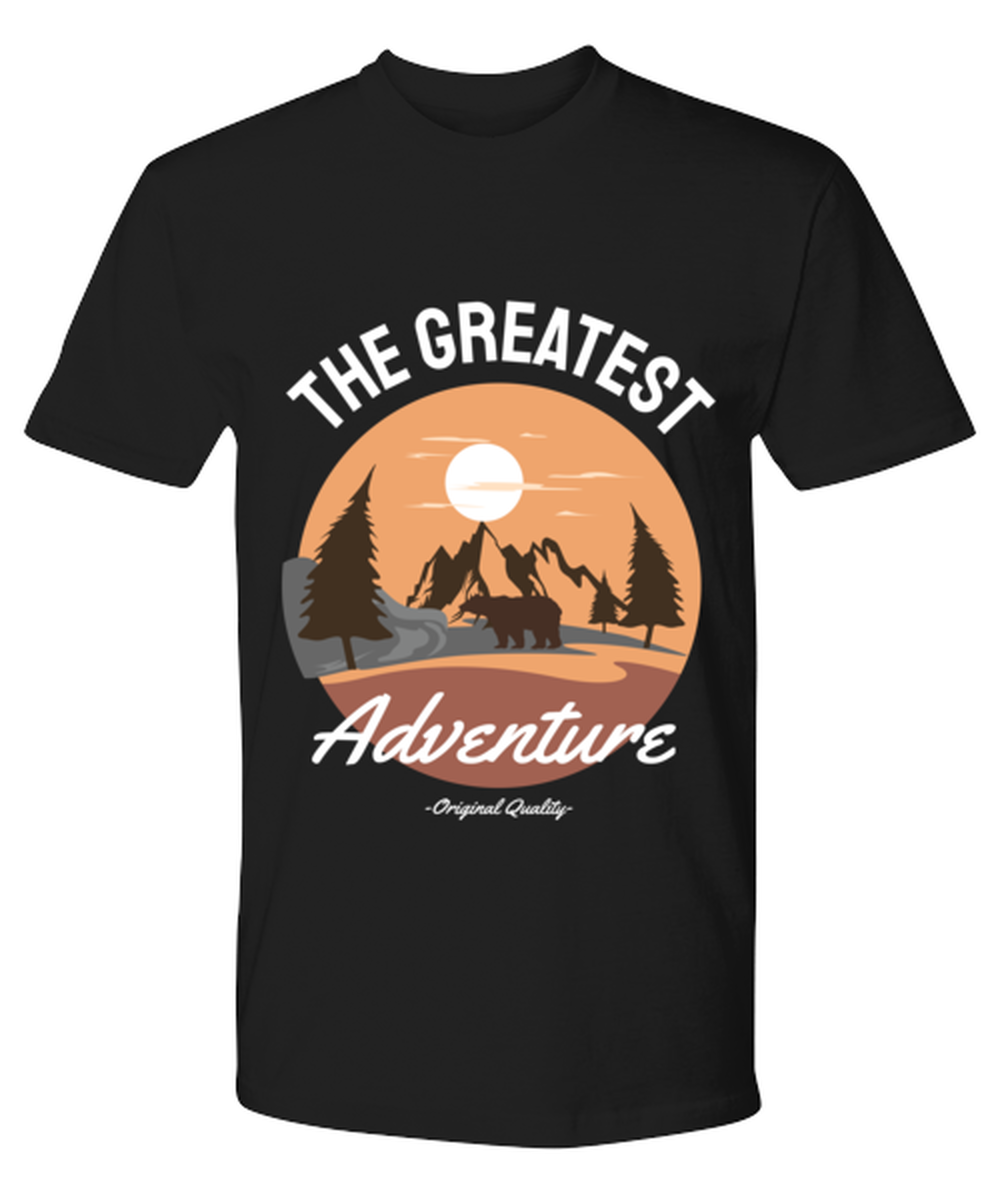 The Greatest Adventure, black Premium Tee. Model 60073
