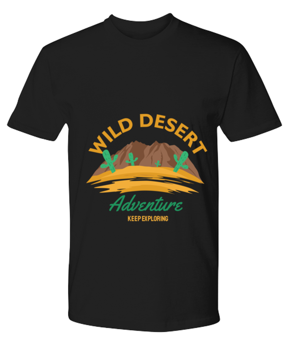 Wild Desert Adventure, black Premium Tee. Model 60073