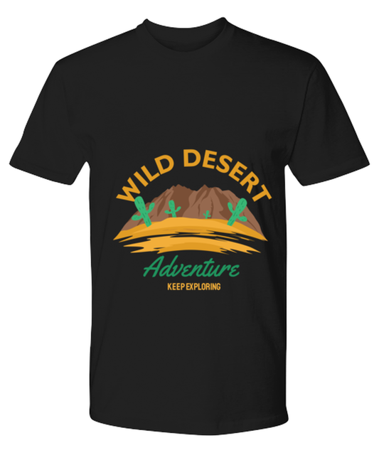 Wild Desert Adventure, black Premium Tee. Model 60073