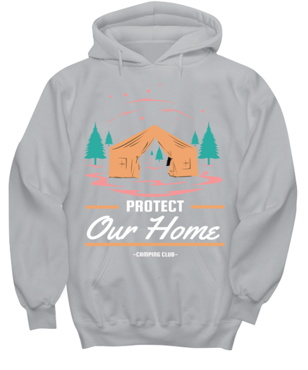 Protect Our Home, grey Hoodie. Model 60074