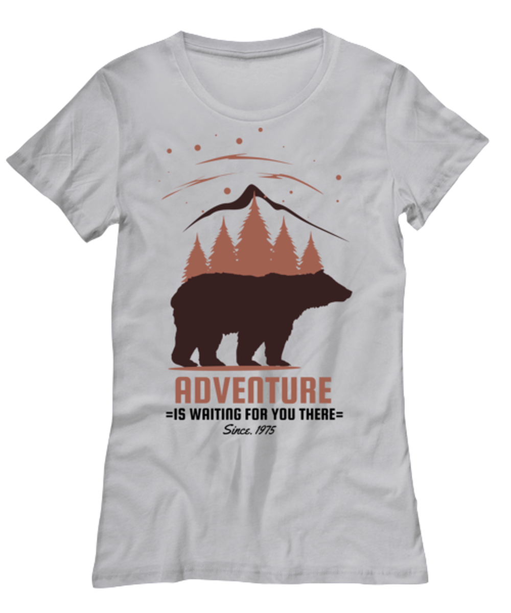 Adventure is Waiting for You There, grey Women's Tee. Model 60074