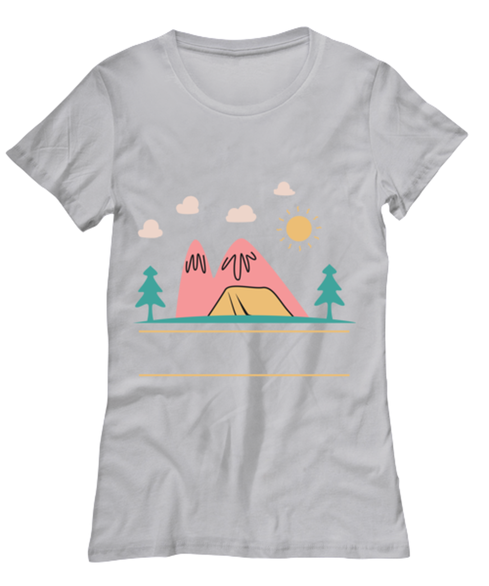 Campfire, grey Women's Tee. Model 60074