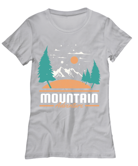 Mountain Adventure, grey Women's Tee. Model 60074