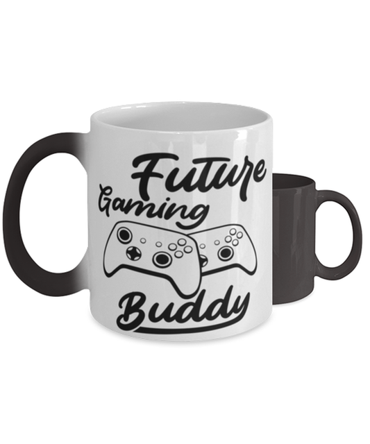 Future gaming buddy ,  Heat Sensitive Color Changing Coffee Mug, Magic Coffee Cup. Model 60075
