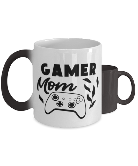 Gamer Mom ,  Heat Sensitive Color Changing Coffee Mug, Magic Coffee Cup. Model 60075