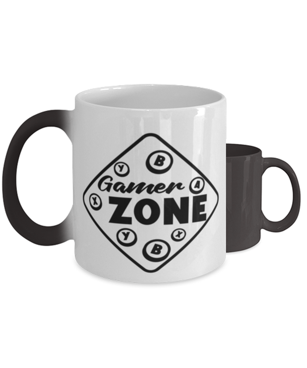 Gamer zone ,  Heat Sensitive Color Changing Coffee Mug, Magic Coffee Cup. Model 60075
