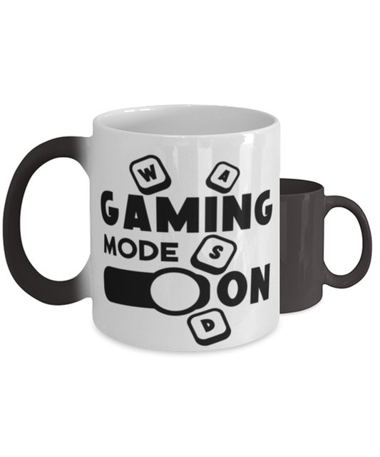 Gaming mode on ,  Heat Sensitive Color Changing Coffee Mug, Magic Coffee Cup. Model 60075