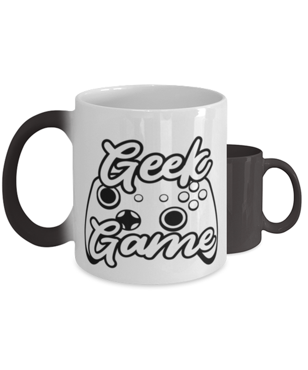 Geek game ,  Heat Sensitive Color Changing Coffee Mug, Magic Coffee Cup. Model 60075