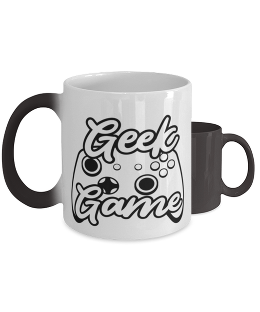 Geek game ,  Heat Sensitive Color Changing Coffee Mug, Magic Coffee Cup. Model 60075
