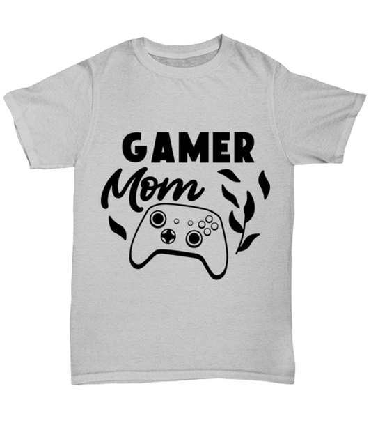 Gamer Mom , ash Unisex Tee. Model 60077