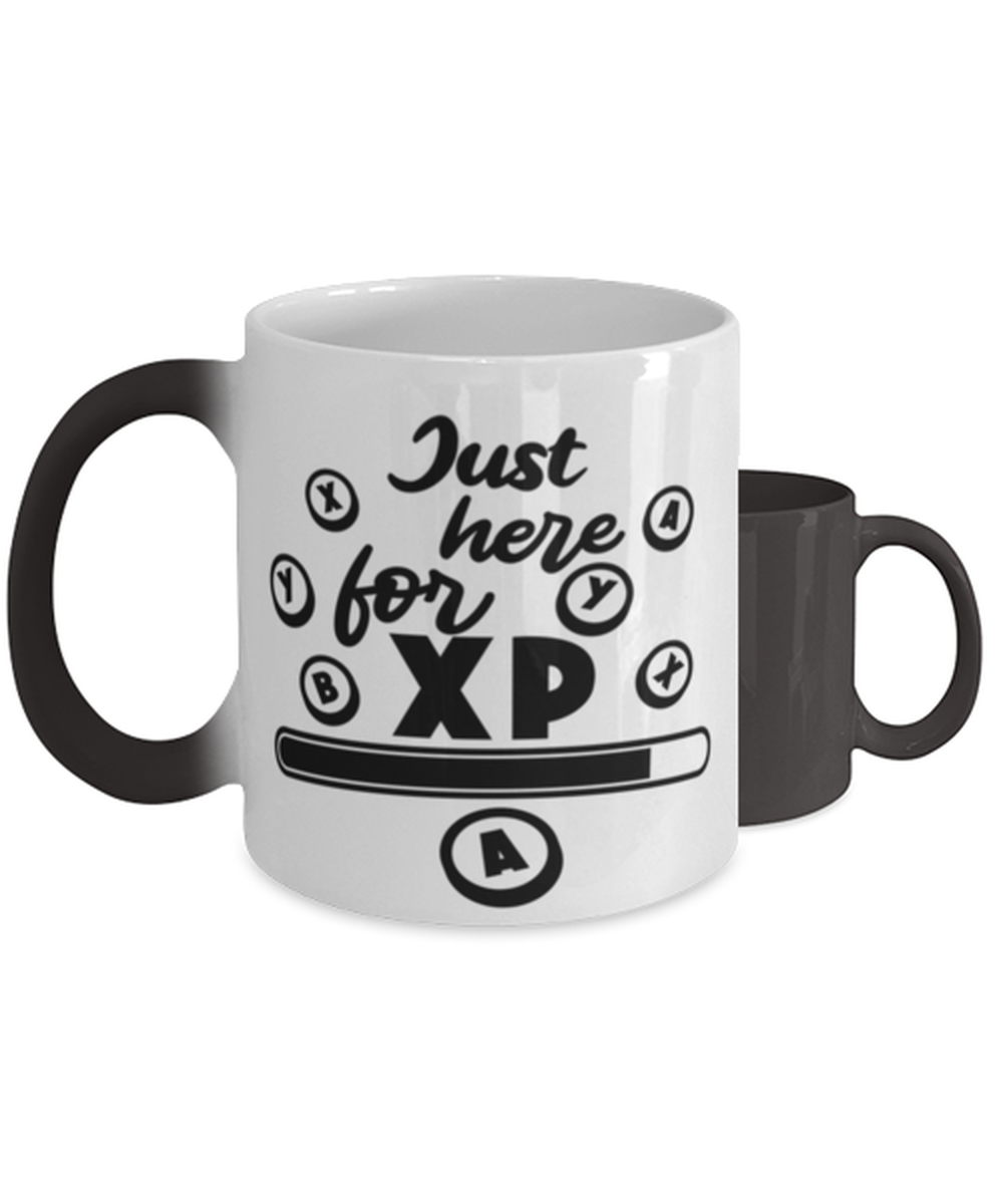 Just here for XP ,  Heat Sensitive Color Changing Coffee Mug, Magic Coffee Cup. Model 60075