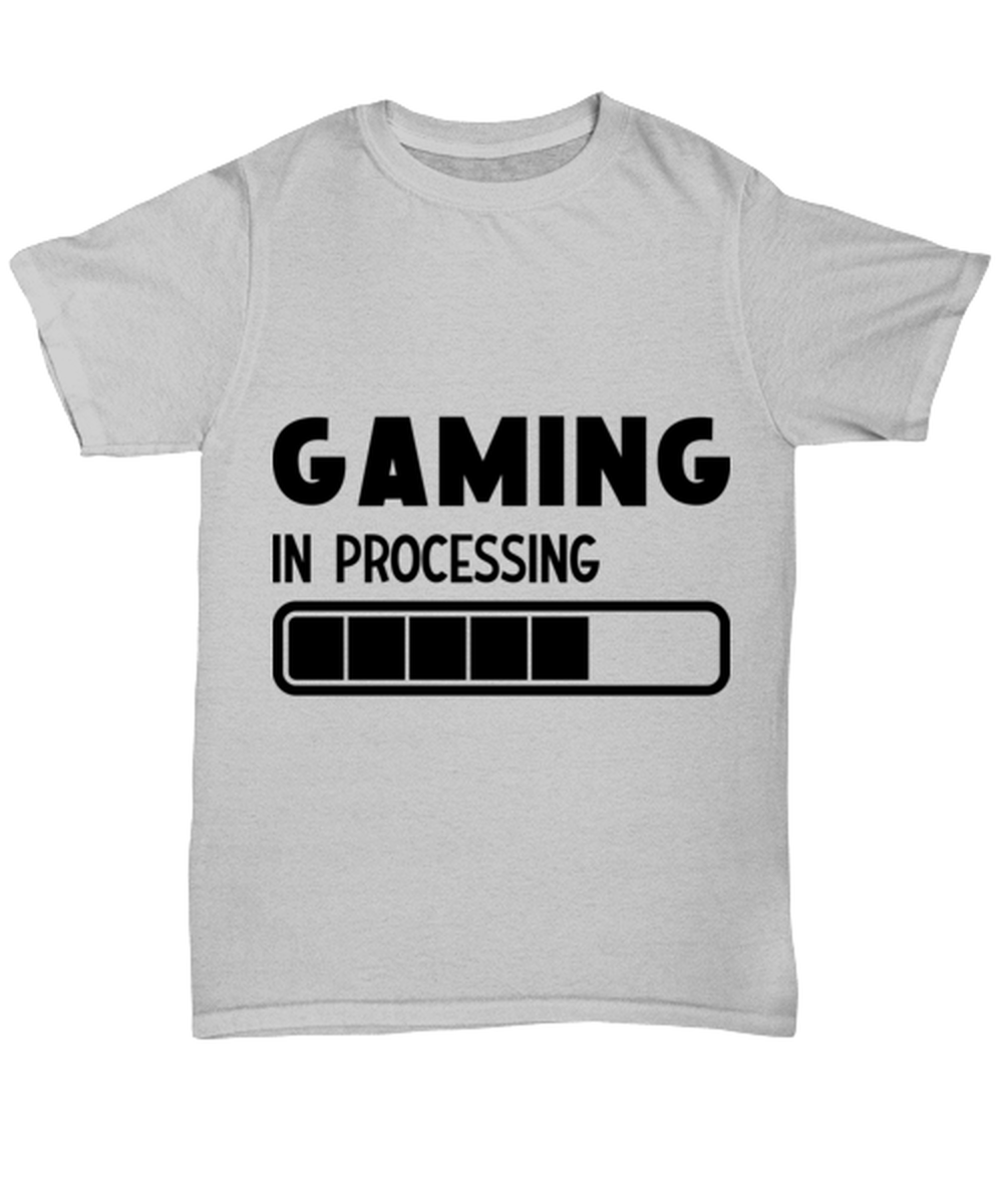 Gaming in processing , ash Unisex Tee. Model 60077