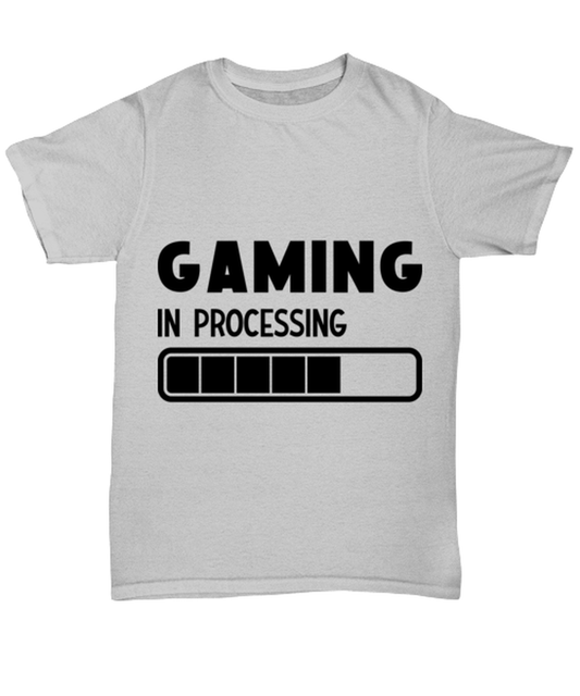 Gaming in processing , ash Unisex Tee. Model 60077
