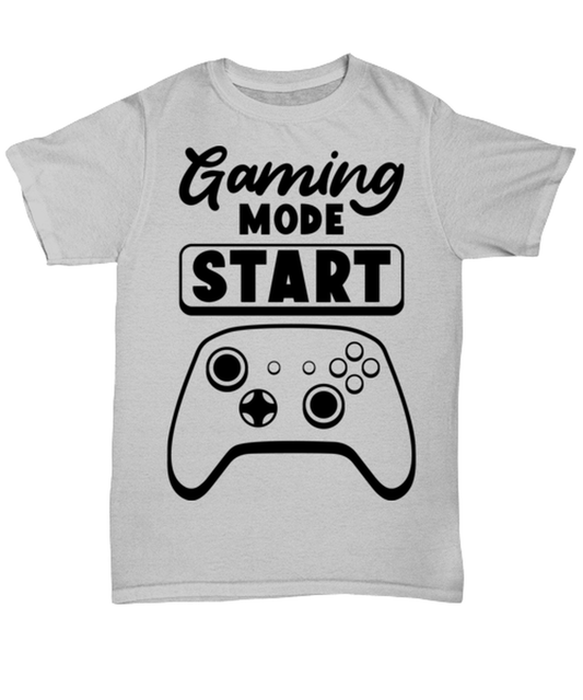 Gaming mode start , ash Unisex Tee. Model 60077