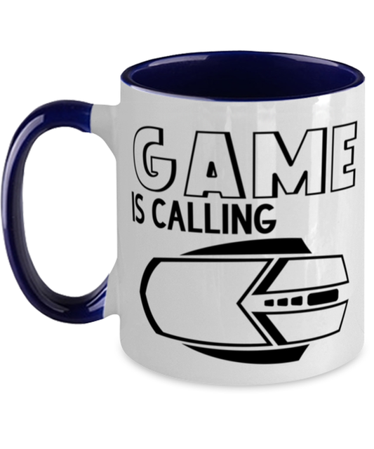 Game is calling , navy Two Tone Coffee Mug. Model 60075