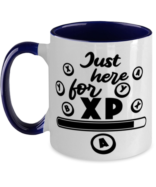 Just here for XP , navy Two Tone Coffee Mug. Model 60075
