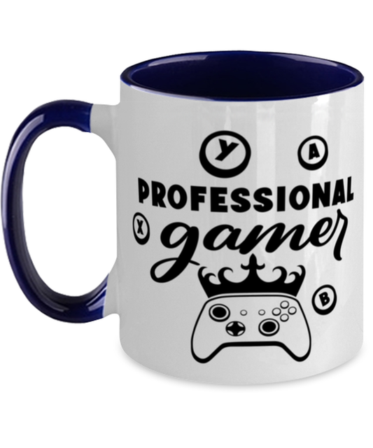 Professional gamer , navy Two Tone Coffee Mug. Model 60075