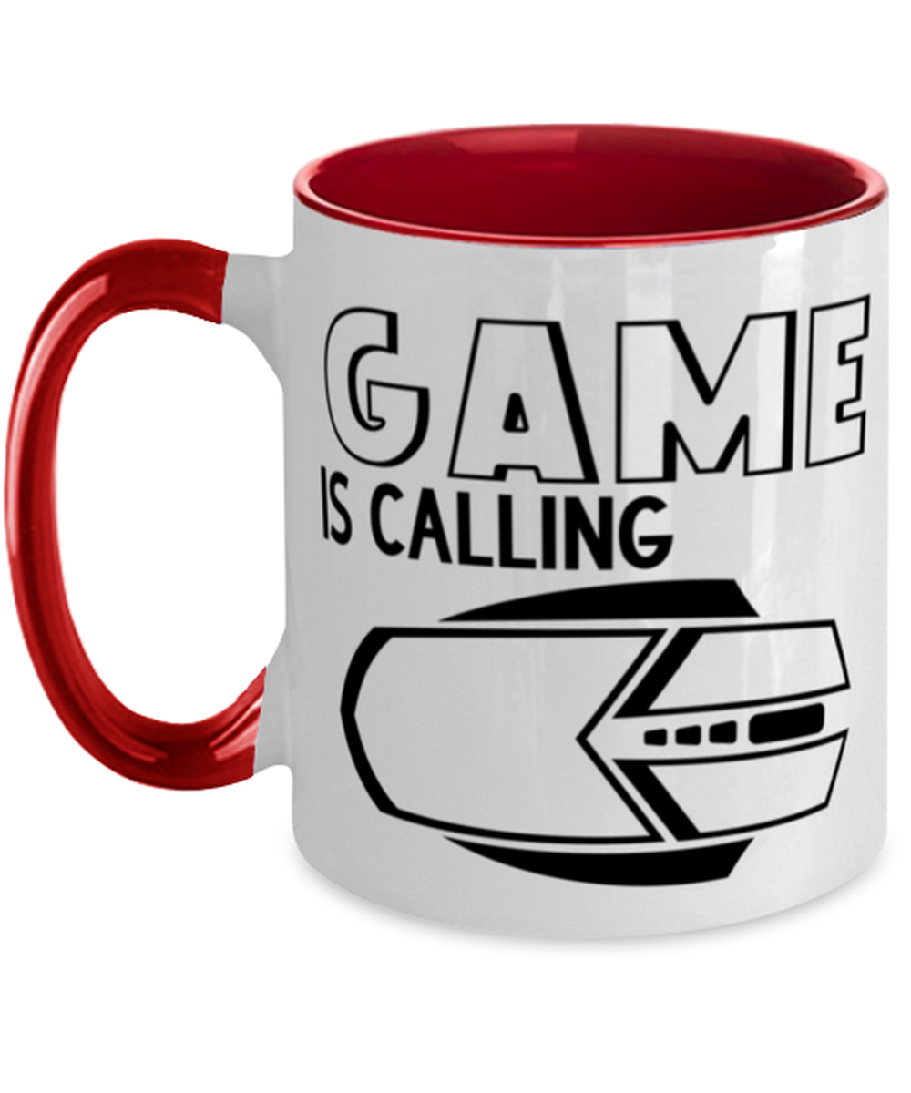 Game is calling , red Two Tone Coffee Mug. Model 60075